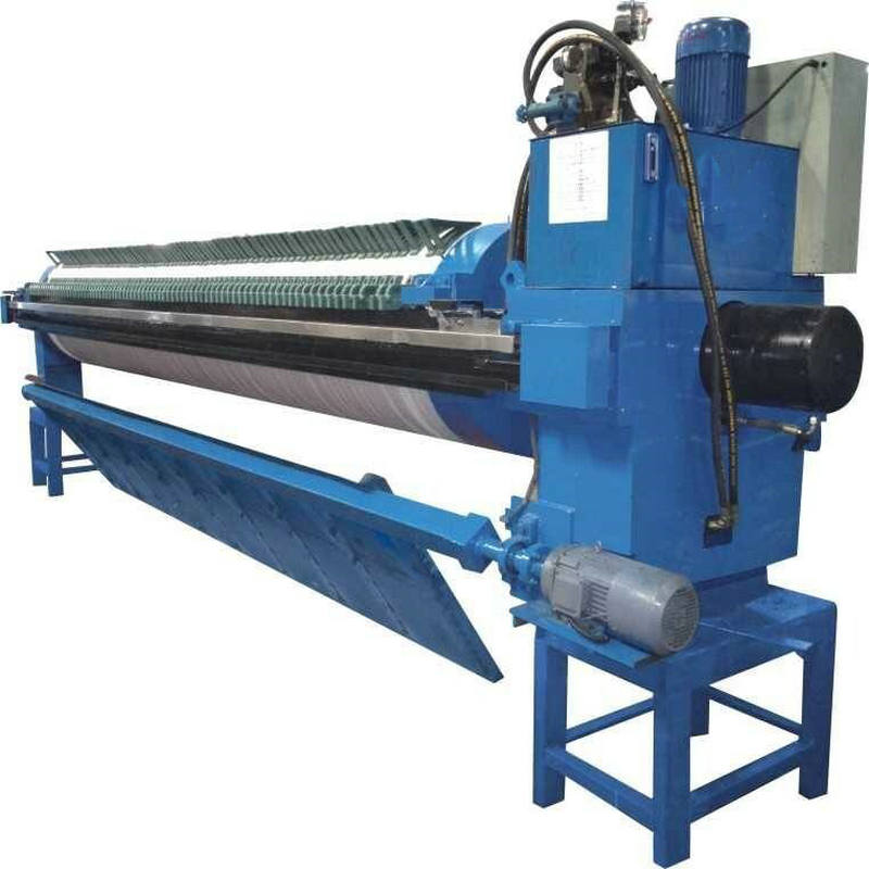 Filtro prensa de aguas residuales con sistema de agitación